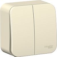 Выключатель накладной Systeme Electric Blanca 2-кл. молочный картинка